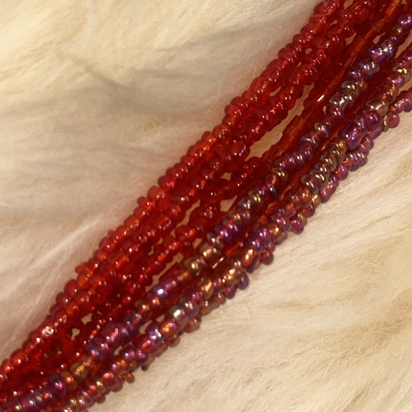 Lariat style multi strand beaded necklace - Picture 12 of 17